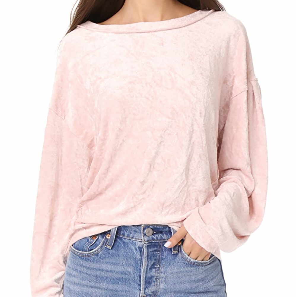 Free People Pink Milan Pullover Layering Top - Picture 2 of 8
